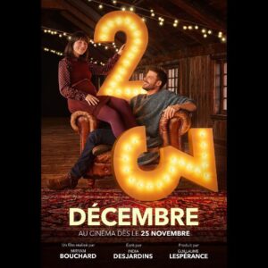 India Desjardins Instagram - Je vous présente quelques personnages de #23décembrelefilm dans ces premières affiches ! ✨

🎇Elsa et David 
(Virginie Fortin et Sacha Charles)

Elsa est célibataire et très heureuse comme ça (sauf une fois… à Noël!) et David est son ami d'enfance, qui habite maintenant à Londres, sur qui elle avait un kick à 9 ans. 

🦃Marie-France et Normand
(Guylaine Tremblay et Michel Barrette)

Marie-France tente d'organiser un Noël parfait pour sa famille pendant que son mari, Normand, se sent confronté par toutes sortes de réalités sociales qui bousculent ses traditions.

🤰🏻🚞🙋🏻‍♂️Stéphanie et Alex
(Catherine Brunet et François Arnaud)

Des amoureux très complices qui attendent leur premier enfant réalisent que leur vie va bientôt changer.

👩🏻‍💼🐾🧑‍🍳Chloé et Gabrielle
(Bianca Gervais et Christine Beaulieu)

L’une est directrice du château Frontenac, l’autre en est la chef de cuisine. Elles ont une grosse soirée à organiser alors que leur vie personnelle déborde. 

💿Antoine et Jessica 
(Stéphane Rousseau et Catherine Souffront)

Antoine est un chanteur qui lance un album de Noël et dont la relationniste de presse lui organise une tournée de promo à Montréal et Québec.

🪅La journée de l'avant-veille de Noël, leurs destins s'entremêleront!

 🍿Au cinéma dès le 25 novembre!

P.S. Un petit mot sur ces actrices et acteurs extraordinaires… Quel honneur de les voir donner vie à des personnages qui sont restés si longtemps dans ma tête! Chacun.e ajoute sa touche personnelle et j’adore tout! ♥️

Réalisé par @bouchardmiryam 
Produit par @guillaume_lesperance