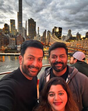 Indrajith Sukumaran Instagram - Bro bonding in New York! ❤️

#L2E #Empuraan #Nowfilming