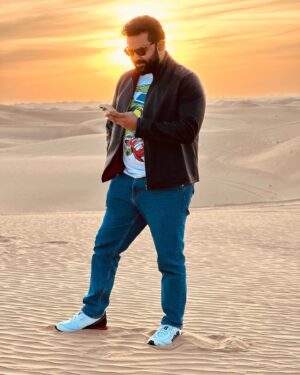 Indrajith Sukumaran Instagram - A sunset evening in the desert with these lovely people! ❤️

@sand_gazelles