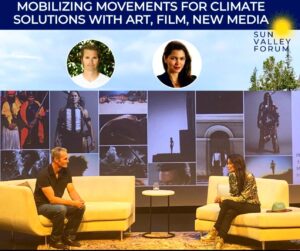Indrani Pal-Chaudhuri Instagram - Honored to be interviewed by the brilliant #RhettButler, Founder of @mongabay, on the importance of our work in art, film, and developing Indigenous-led climate solutions, science and technology partnerships. With #OpenOrigin, @seeschool_org (SRI), and @michiganstateu as @xprize Rainforest #Semifinalists.

Thank you @christensen.global and #AiméeChristensen for bringing together this powerful group of climate leaders at #SunValley Forum, inspiring beautiful partnerships for good! 

With my photos of @genebraverock #Blackfoot activist and #WonderWoman actor @Dressed To Kill, #Aeta #Indigenous survivors of #MountPinitubo, #MeroGaon Ripa Ladrang Foundation Nepal, @earthshotlabs, photos by #MarkusKlinko Indrani @voguemagazine and @LeMonde @davidbowie.

#climateaction #indigenousknowledge #celebritiesforacause #climatecelebrities