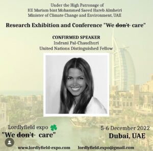 Indrani Pal-Chaudhuri Instagram - Honored to receive the “Climate and Regenerative Visionary” award and to speak on 3 important topics at Dubai’s Climate week.

Join me speaking on “Sustainable Fashion,” “The Role of Art in Environmental Protection” and the panel: “The United Nations Sustainable Development Goals (SDGs) have captured the imagination of investors as a great investment opportunity". 

Repost from lordlyfield.expo: A warm welcome to our wonderful speaker
Indrani Pal-Chaudhuri #
Indrani is the United Nations Distinguished Fellow, a director, photographer, public speaker, television personality,
Princeton University educator, co-founder, Chief Purpose / Marketing Officer, known mononymously as "Indrani" for her multi-platform works of art, innovation, and social impact.
Her work has won the Tribeca Film Festival 2019 Disruptive Innovation Award, the CNN Expose Best Picture Award, and two gold lions at @festivaldecannes. Her editorial clients include @Vogue, GQ, vanity Fair, Harper's Bazaar, and Interview magazine. Brands such as Nike, Pepsi, L'Oréal Paris, Lancôme, LVMH, Hugo Boss, Anna Sui, Skyy Vodka, and Remy Martin have hired Indrani to create advertising campaigns.
Her campaign for Keep A Child Alive raised over 3.5 million dollars and over 1.5 billion impressions, to provide antiretroviral treatment for families with HIV in Africa and India.
Working with over 25 NGOs, Indrani is internationally recognized for her extensive work on social causes, Co-Host of the Global People's Summit at the @unitednations, speaker and awards presenter at Davos,
@WorldEconomicForum 2022 (TTI) and a keynote speaker at the Harvard University Kennedy
Want to join us as a speaker or sponsor - send your DM
today!
#cop27 #ор28 #sdg #sustainabilitysummit #startups #sustainablefashion #sustainableliving #greenchemistry #unsdg