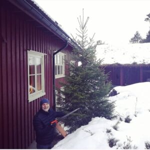 Ingrid Bolsø Berdal Instagram - Pappa setter ny rekord i kortreist juletre.
.
Dad sets a new record in Christmas tree grown locally.
