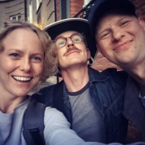 Ingrid Bolsø Berdal Instagram - This is Johan Widerberg and Fredrik Lycke. Two fantastic Swedish actors. I've had the pleasure working with them on "The Spy", and tonight they wrapped. Your creative insanity will be missed! 😄