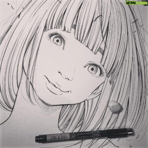 Inio Asano Instagram - イラスト描きかけ