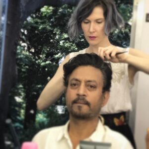Irrfan Khan Instagram - Samantha working on hair for the movie #the puzzle #newyork #actorslife #hairstyles
