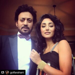 Irrfan Khan Instagram - #Repost @golfarahani (@get_repost)
・・・
One and only Irfan khan. His presence is the serenity of the desert, and his silence and solitude, abundance. On the way to the world premier of the #songofscorpions عرفان خان، حضورش چون زيبايى كوير است و سكوتش آرامش.  @irrfan