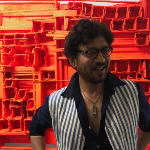 Irrfan Khan Instagram - The bleeding heart of the movie reflecting in the background #thesongofscorpions @golfarahani @shahaf_films  @saskia_vischer