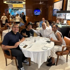 Irv Gotti Instagram - Dinner at Cipriani’s on the French Riviera. With my Gang. I love this so much. Because I always say to my kids. Everyone is born. And we all gonna die. It’s inevitable. So in between. WE LIVE!!!! WE LIVE LIFE TO THE FULLEST!! So when my kids was like Dad. Let’s go to France for my birthday week. I loved it. Cause we are LIVING!!!!!
