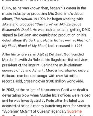 Irv Gotti Instagram - Big Shouts to @thegroveness @ebonymagazine for this dope article on me. And the Documentary. Y’all read it. Let me know if y’all enjoy it. Let’s see if this positive shit goes Viral. Probably Not. Lol. But y’all check it out. Let me know what y’all think. #murderincdocumentary #tales #visionaryideas #murderinc TUESDAYS AT 9PM ONLY ON @bet