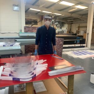 Isaac Hempstead-Wright Instagram - My step-dad’s printing company @speedscreen_ is currently producing and donating PPE for key health workers. They have reached their target on JustGiving but please keep an eye on the page as they may need more funds to cover materials as more are needed! Link is in bio.