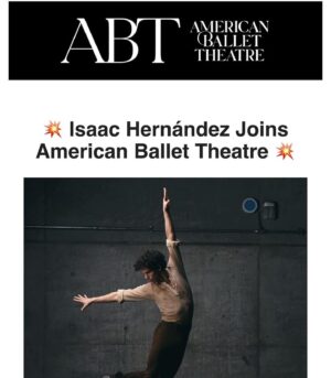 Isaac Hernández Instagram - Acepto esta gran oportunidad con mucho entusiasmo y responsabilidad. Es un honor ser el primer mexicano en llegar al #AmericanBalletTheatre como bailarín principal @abtofficial Thank you @susanjaffeofficial for this special opportunity. I can’t wait to share the stage with the brilliant artist of this company