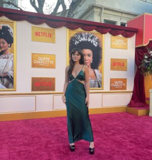 Isabella Pappas Instagram - Inds thank you for having me as your date - I am so proud of you for this. You deserve every award coming your way for Queen Charlotte 🤍 (sorry for the last pic I had 2 lol) @india_amarteifio @bridgertonnetflix