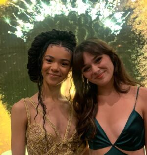 Isabella Pappas Instagram - Inds thank you for having me as your date - I am so proud of you for this. You deserve every award coming your way for Queen Charlotte 🤍 (sorry for the last pic I had 2 lol) @india_amarteifio @bridgertonnetflix