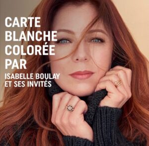 Isabelle Boulay Instagram - Suite à l’invitation de @moniquegiroux , j’ai le grand bonheur de vous inviter à voir mon spectacle « Carte blanche colorée par Isabelle Boulay » qui sera présenté le 8 décembre en webdiffusion, en direct de la @placedesarts . Pour l’occasion, je serai entourée de mes ami.e.s @diane.tell.la.vraie , @clement__jacques et @jeannotbournival . 

Je vous promets un spectacle unique que vous ne reverrez jamais ailleurs! Vous pourrez le visionner dans le confort de votre foyer jusqu’au 18 décembre.⭐️❤️

Détails et réservation : 
https://bit.ly/3IqlmRr
#isabelleboulay