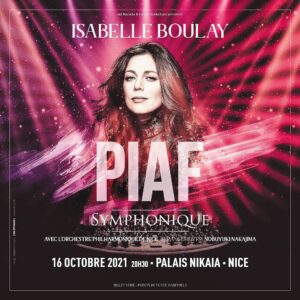 Isabelle Boulay Instagram - Sa voix est formidablement humaine et ses chansons ont bercé mon enfance, sa manière d’être et d'interpréter m’ont donné envie de devenir la chanteuse que je suis. Venez avec moi vibrer au son de l’orchestre philarmonique de Nice sur les chansons de la grande Piaf que je porterai comme des bijoux précieux... 
#isabelleboulay