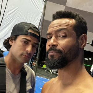 Isaiah Mustafa Instagram - Ran into my old partner in Toronto. #alaric #shadowhunters
