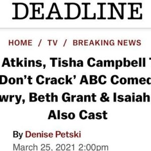 Isaiah Mustafa Instagram - I’m a little late getting this out but here we go!! Words can’t describe how excited I am to work with the ladies and gentleman, cast and crew of Black Don’t Crack!!! We’ve got @sherrieshepherd, @tishacampbellmartin, @essence_says, @tahj_mowry, @bethgrantactor and myself rounding out the cast. @kelp1031 is at the helm of this @reginayhicks @abcnetwork pilot. Full steam ahead y’all!
Thank you to @violadavis, Julius Tennon, #andrewtwang, @larrywilmore, @abccasting and all the producers for allowing me to work with some true legends! 🙏🏾🙏🏾🙏🏾💕