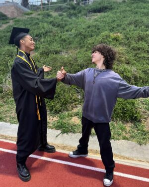 Isaiah Russell-Bailey Instagram - How it’s going vs How it started (3rd pic is from my 8th grade graduation)🎓

#ShakaAndMazzi #Classof2023 #Graduation