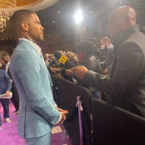 Isha Blaaker Instagram - Lead role in a worldwide Netflix  feature film ✅

Thank you so much @tylerperry for this opportunity. It was an honor.

@bblack Our first time on the big screen. We did it brother. From start to end we were there together. Here’s to so many more to come 🍸

@AmadeaHomecoming #Premiere

#Suit  @canali 
#Scarf @canali 
#shoes @magnanni 

#MUA @catwron 

#Styling: 
@mr_baldwinstyle
@courtney.arringtonbaldwin

Tailoring: 
@modernstitchtailoring