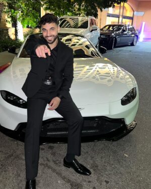 Ismail Taher Instagram - Aston Martin Music. Shoutout to @cardezvous for making sure I roll around LA right