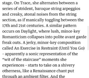 Isobel Waller-Bridge Instagram - Thank you to the @guardian for these words❣️

I wanted to say a big thank you to @bengiunsal and @southbankcentre for kindly inviting me

Thank you to musicians @johnwaugh @richjonesviola @max_baillie_ @klaraschumann @willharvey1 for joining me on stage, and for their artistry 

Tickets sold out, so playing to a full house was special. Thank you to everyone who came to listen! 

For anyone who would like to read it - the full review is here:
https://amp.theguardian.com/music/2023/feb/06/isobel-waller-bridge-review-wit-and-emotion-in-abundance