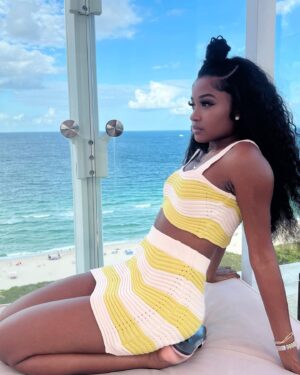 Iyana Halley Instagram - Less been more lately 🌊🍃 @FashionNova 

-wearing Going With You skirt set ☺️ #FashionNova