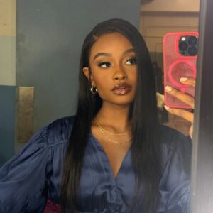 Iyana Halley Instagram - Most want compliments. I just want accomplishments 🫶🏾🤍

Hair: @fingazbeauty 
Makeup: @allinadayswerk
