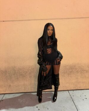 Iyana Halley Instagram - standing on business. 💎✨🤍 

@savagexfenty 🦋

Hair: @playhousebeauty 
Makeup: @makeup_sweetgal
