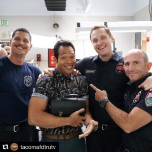 J. D. Pardo Instagram - Not a fireman, but I’ve played one on TV! Especially being from California, and my father being an LAPD Officer for 30 years, I have a lot of love and respect for our first responders. Today goes out to all of them 🍻. Thank you all for your service, today and everyday. Big Love!! #nationalfirstrespondersday #grateful @shadedonkey @eugcordero @rcneiman