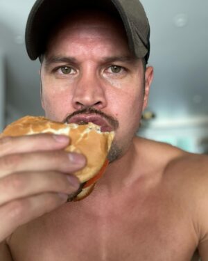 J. D. Pardo Instagram - A FREE glimpse into my Onlyfans. 

Happy #burger day everyone! 🍔 🥵