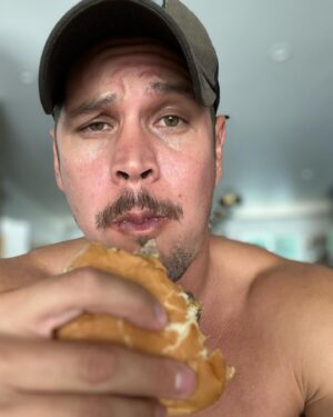 J. D. Pardo Instagram - A FREE glimpse into my Onlyfans. 

Happy #burger day everyone! 🍔 🥵