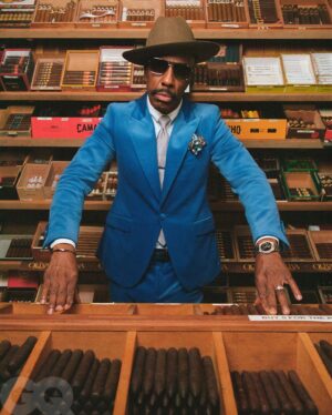 J.B. Smoove Instagram - As one chapter closes, I’m just getting started. 
See you at the GQ Global Creativity Awards 4/11. 

Thank you for the time @gq. 

Written by @the_summerman
Photographs by @sandycandykim
Hair by @dlmasterbarber
Skin by @vondakayemor
Special thanks to @woodlandhillscigarco
Watches by @bensonwatch 
Black Hat by @lidrow.la
Styling by O’Neil McKnight

Our Gordon Setters #hustleandflo doing their best to be obedient. 😂