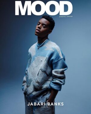 Jabari Banks Instagram - So much love, but honestly…..we’re just getting started ⭐️ 
@mood__magazine 

Thank you @amiri 

Photography  @anthony__giovanni 

Fashion @edwin.j.ortega 

Grooming @hadeelsittu 

Words @captain.ronald 

PR @theledecompany
