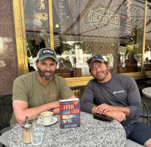 Jack Carr Instagram - What started as a conversation with my SEAL Teammate Jared Shaw in the spring of 2013 in the BUD/S compound in Coronado, California has led us to a café in Budapest with the Hungarian edition of THE TERMINAL LIST on the table as we discuss the DARK WOLF prequel series starring Taylor Kitsch and next steps in bringing TRUE BELIEVER starring Chris Pratt to screens.  The full story behind Jared giving Chris an early copy of THE TERMINAL LIST in 2017 and how that resulted in the Amazon Prime Video series can be found on THE TERMINAL LIST Podcast via my website.  Jared portrays “Boozer” in the series and is an Executive Producer, Writer, and Technical Advisor on DARK WOLF.  Jared and the entire Team have been CRUSHING IT!  Can’t wait for you to start seeing teasers and trailers in preparation to binge-watch THE TERMINAL LIST: DARK WOLF which is coming to Prime Video on [CLASSIFIED]. 

Stay tuned…

#JackCarr #JackCarrUSA #TheTerminalList #DarkWolf #TheTerminalListDarkWolf #TrueBeliever #ChrisPratt #PrattPrattPratt #TaylorKitsch #PrimeVideo #Veterans #VeteranWriters #Budapest #Hungary