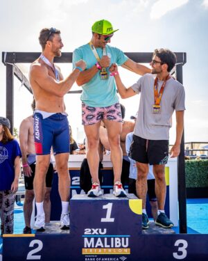 Jack Falahee Instagram - Had a blast this weekend racing in the @malibutri supporting @childrensla - with the help of you good people we collectively raised over $1,000,000 for pediatric cancer research. From the bottom of my heart, thank you. 

Continually impressed by the queen @karlasouza - congrats on taking home gold! 

Thanks to the race organizers and all of the volunteers that cheered us on and helped keep everyone safe. 

Special shout-out to the lifeguard who checked to make sure I was ok after taking a elbow to the face. Takes me back to my water polo days 😅