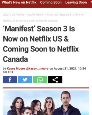 Jack Messina Instagram - Season 3 on @netflix #manifest #savemanifest