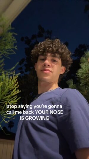 Jackson Dollinger Instagram - quit the lies pinocchio your nose is growing #reels #reelsinstagram #reelsviral #reelsvideo #reelitfeelit