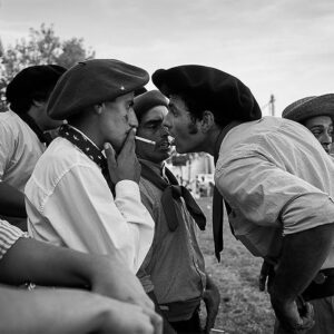 Jackson Gallagher Instagram - Guachos gathering at a local Jineteada - Santa Coloma, Argentina 
Part of an ongoing series I'm working on photographing global variations of the cowboy.
More images at @jacksongallagher_pictures .
.
.
.
.
.
#nikon #nikonz7 #photography #blackandwhite #documentaryphotography #gaucho #sanantoniodeareco #argentina #southamerica
