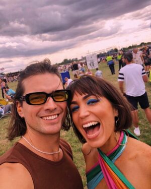 Jackson Gallagher Instagram - A quick portrait in between shooting  @fleurdemurmusic disco set at @secretislandfestival 🪩⚡️🌈