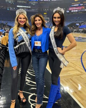 Jaclyn Stapp Instagram - Bringing the magic to the court! @orlandomagic 🏀✨ Thank you Orlando magic for having our @missflusa @missflteenusa as guests. Fun night and electrifying win!  #OrlandoMagic #Nbaplayoffs #Missflusa @carolineedixon  @shar.nelsonn