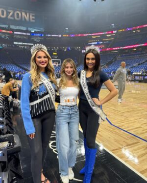 Jaclyn Stapp Instagram - Bringing the magic to the court! @orlandomagic 🏀✨ Thank you Orlando magic for having our @missflusa @missflteenusa as guests. Fun night and electrifying win!  #OrlandoMagic #Nbaplayoffs #Missflusa @carolineedixon  @shar.nelsonn
