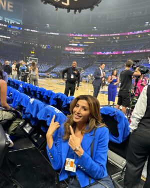 Jaclyn Stapp Instagram - Bringing the magic to the court! @orlandomagic 🏀✨ Thank you Orlando magic for having our @missflusa @missflteenusa as guests. Fun night and electrifying win!  #OrlandoMagic #Nbaplayoffs #Missflusa @carolineedixon  @shar.nelsonn