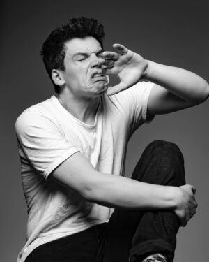 Jacob Dudman Instagram - Just can’t hold in the cool! 🤧
Posing for @mrmattcrockett, showing off my ridiculousness for his upcoming ‘Element’ series (gracing us early 2023) and featuring portraits of big time entertainment folk such as Noel Gallagher, Kathy Burke, League of Gentlemen and many more!!