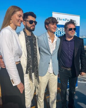 Jacob Moran Instagram - Cannes, France 
.
. What a time, got to view the @newshoesfilm in the @americanpavilion at Cannes and attend the @asteroidcity premier 🙌
.
.
. Styled by- @margo_holder 
.
.#cannes2023 #cannesfilmfestival #americainpavilion #cannesfrance #newshoesfilm #asteroidcity