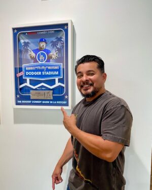 Jacob Vargas Instagram - Came home to this awesome plaque commemorating @fluffyguy sold out Netflix special at Dodger Stadium. It was definitely one for the books. It was an honor being a part of your magical moment! Now let’s go eat!!!