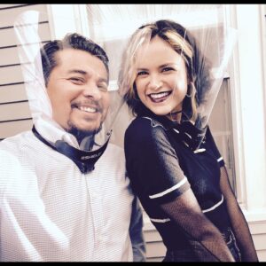Jacob Vargas Instagram - Had a great time playing “Dad” to this super talented actor @victoriamoroles. You will love her in Plan B on @Hulu tomorrow night. Check it out!!! We shot during COVID hence the face shields. Congratulations to the cast and crew on this little gem of a movie. @nataliemoralesloves @dinahillier @americanhigh @therealkuhoo #PlanBHulu