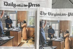 Jacob Young Instagram - Thank you @dailypressnews and @newsvirginian for believing in this important mission. (Link in bio) Thank you to @fordngl and @aoh_hampton schools for allowing kids to dream. Thank you to my best friend and partner of @nextgenerationstorytellers @trentkgarrett for dealing with my idiosyncrasies yet still going the distance. Crazy how this is only a bit over a year old yet we still built it against all the odds. Together we can do anything. I love Trent. Thank you to @rhwasc Thank you to our sponsors: @blackmagicnewsofficial @hawkanamorphic @nanluxamericas This would not be possible without you! Also to my Aussie friend who has blessed me with his amazing brand @secondrodeo_clothing 🤘🏼 @tommylightfootgarrett let’s move mountains! @vafilmoffice @the__asc @american_cinematographer