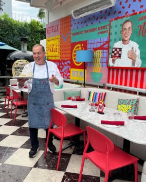 Jacques Torres Instagram - Merci LA! It was so much FUN to demo some of my favorite desserts at @netflixbites!. 🤩👏 Remember, this pop up closes the end of this month so get your reservations and try my desserts! 🍰🍫