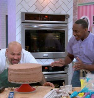 Jacques Torres Instagram - REPOST from @thesweetimpact 
.
.
.
“Tomorrow is the premier of The Big Nailed It Baking Challenge streaming on @netflix 🎉

Me and @emcdowell will be coaching the baker’s throughout the competition and the finally baker is awarded a cash prize!

I had an amazing time filming the new @nailedit spin-off and I want to hear what you all think of the show!”