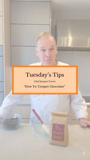 Jacques Torres Instagram - Happy New Year everyone! The first Tuesday’s Tip of 2024 ... how to temper chocolate. Tempering chocolate is a great skill to have and there is SO much you can do with it! I hope you all enjoy this tip, stay tuned for more in 2024! 🙌 🙂